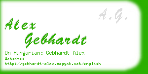 alex gebhardt business card